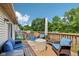 Wooden deck with ample seating space perfect for entertaining and outdoor enjoyment at 778 Kingston Cir, Brownsburg, IN 46112