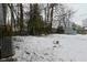Snowy backyard with shed and playset at 306 W Janet Dr, Brownsburg, IN 46112
