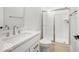 Bathroom with single vanity, shower, and toilet at 11362 Selsey Rd, Fishers, IN 46040