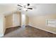 Bright bedroom featuring a ceiling fan and neutral decor at 1320 Pearl St, Columbus, IN 47201