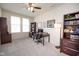 Comfortable home office space with plenty of natural light at 6748 Fallen Leaf Dr, Whitestown, IN 46075