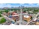 Stunning aerial view showcasing the city skyline, streetscape and charming neighborhood at 1218 Orange St, Indianapolis, IN 46203