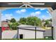 Balcony with artificial turf offering an open, covered view of the neighborhood skyline at 1218 Orange St, Indianapolis, IN 46203