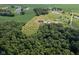 Expansive aerial view of charming rural community with well-maintained landscaping and serene tree coverage at 9083 W Koger Ln, Martinsville, IN 46151