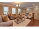 Spacious living room with hardwood floors, neutral decor, and ample seating at 621 Greenford W Trl, Carmel, IN 46032