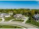 Aerial view of a neighborhood showcasing manicured lawns and beautiful landscaping at 340 Beechwood Farm Ln, Indianapolis, IN 46260