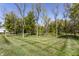 Well-maintained backyard with a lush lawn and mature trees, perfect for outdoor activities at 340 Beechwood Farm Ln, Indianapolis, IN 46260