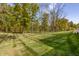 Lush, well-manicured backyard with mature trees, offering a serene outdoor space at 340 Beechwood Farm Ln, Indianapolis, IN 46260