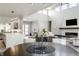 Open living space includes the kitchen, living room, fireplace and breakfast table at 340 Beechwood Farm Ln, Indianapolis, IN 46260