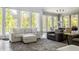 Bright living room with plush seating, neutral decor, and large windows overlooking the property's exterior at 340 Beechwood Farm Ln, Indianapolis, IN 46260