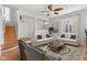 Elegant living room with neutral furniture, hardwood floors, and plenty of natural light at 2434 N Pennsylvania St, Indianapolis, IN 46205