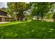 Expansive backyard featuring a well-manicured lawn and mature trees, offering plenty of space at 725 Sugarbush Dr, Zionsville, IN 46077