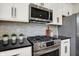 Modern kitchen with white cabinets and stainless steel appliances at 1647 Sheldon St, Indianapolis, IN 46218