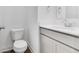 Clean bathroom features a toilet and a sink with a white vanity at 5743 Cr W 750 N, McCordsville, IN 46055