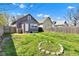Fenced backyard featuring a patio area and green grass at 2137 Ringgold Ave, Indianapolis, IN 46203