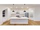 Modern white kitchen with large island and stainless steel appliances at 9870 Bucklebury Ln, Carmel, IN 46280