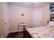 Bedroom featuring neutral walls and floral bedding at 5964 Laramie Trl, Columbus, IN 47203