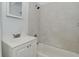 Modest bathroom with a tub-shower combination and classic fixtures at 3111 Station St, Indianapolis, IN 46218