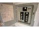 Close-up view of a circuit breaker panel at 712 Lonsvale Dr, Anderson, IN 46013