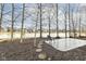 Peaceful backyard with a paved patio, iron bench, and a view of the serene lake at 14626 Warner Trl, Westfield, IN 46074