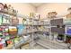 Walk-in pantry with ample shelving for organized storage of food and kitchen supplies at 14626 Warner Trl, Westfield, IN 46074