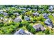 Aerial view of a residential neighborhood featuring houses with well-maintained lawns at 11419 Romeo Pl, Fishers, IN 46040