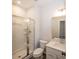 Small bathroom with shower and white vanity at 18862 Shefler Blvd, Noblesville, IN 46062