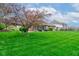 Expansive and well-manicured backyard with lush green grass and mature trees at 691 Walnut Woods Dr, Greenwood, IN 46142