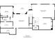 An architectural floor plan of a home showcasing layout with clearly marked rooms, dimensions, and spatial relationships at 9943 Irishman'S Run Ln, Zionsville, IN 46077