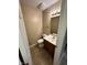 Convenient half bathroom with a single vanity and updated fixtures at 1946 Central Park W Blvd, Greenwood, IN 46143