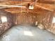 Unfinished garage space with exposed insulation and wooden ceiling at 234 Ringwood Way, Anderson, IN 46013