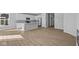 Open-concept living space with kitchen featuring white cabinets, center island, and stainless steel appliances at 16920 Cattle Hollow Ln, Noblesville, IN 46060
