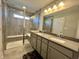 Bathroom with double vanity and large walk-in shower at 3534 Brampton Ln, Westfield, IN 46074