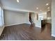 Bright living room featuring hardwood floors and open concept design at 3534 Brampton Ln, Westfield, IN 46074