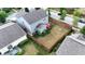Aerial view of a fenced backyard featuring a well maintained lawn and patio at 882 Brookshire Dr, Franklin, IN 46131