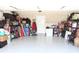 Spacious garage with epoxied floors and storage space at 882 Brookshire Dr, Franklin, IN 46131