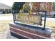 Welcome sign to Heritage Historic Franklin community featuring brick base and mature trees at 882 Brookshire Dr, Franklin, IN 46131
