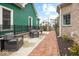 Exterior patio with comfortable seating and manicured landscaping at 1817 Bellefontaine St, Indianapolis, IN 46202