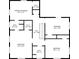 Detailed second floor plan featuring the primary bedroom, hall, and three additional bedrooms with 2 baths and walk-in closets at 4807 Graceland Ave, Indianapolis, IN 46208