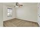 Bedroom featuring carpet, a ceiling fan, and natural light from window at 612 Reunion Ln, Greenwood, IN 46143