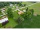Aerial view of property showcasing the house and surrounding acreage at 1504 N Knightstown Rd, Shelbyville, IN 46176