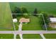 An aerial view of the property in its neighborhood at 1504 N Knightstown Rd, Shelbyville, IN 46176