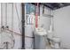 Basement with a water filtration system and toilet at 327 Central Ave, Anderson, IN 46012