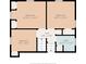 Third floor plan with three bedrooms, a hall, and a bathroom at 327 Central Ave, Anderson, IN 46012
