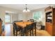 Inviting dining area with hardwood floors, a wooden table, and natural light from the window at 2747 E Midland Rd, Indianapolis, IN 46227