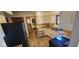 This spacious kitchen features butcher-block countertops, white cabinetry, and stainless steel appliances at 8855 N Waverly Park Rd, Martinsville, IN 46151