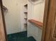 Walk-in closet with wood shelves, providing ample and organized storage space at 8855 N Waverly Park Rd, Martinsville, IN 46151