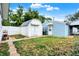 Fenced-in yard with shed and garage at 1127 S Pershing Ave, Indianapolis, IN 46221