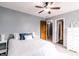 Comfortable bedroom with a ceiling fan and a neutral color scheme for a relaxing retreat at 10909 Wonderland Dr, Indianapolis, IN 46239