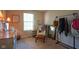 Cozy bedroom with carpet flooring, window, and furniture at 4695 Shireton Ct, Indianapolis, IN 46254